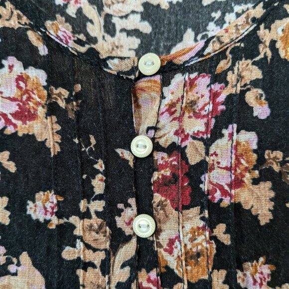 Denim and Supply Ralph Lauren Dress Size 6 Floral Flutter Sleeve Hi-Low hem - Picture 11 of 16